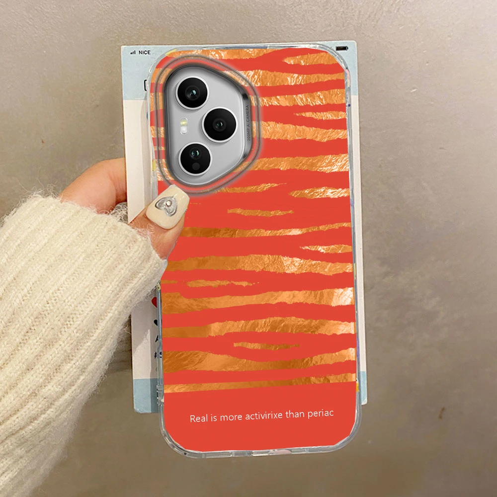  Funda de teléfono Retro con rayas marrones para Honor 400 200 90 Smart Pro Magic7 6 5 70 Lite X9a X9c X9b X8b X8a X8c X7c X7b X6c X6 - imagen 5