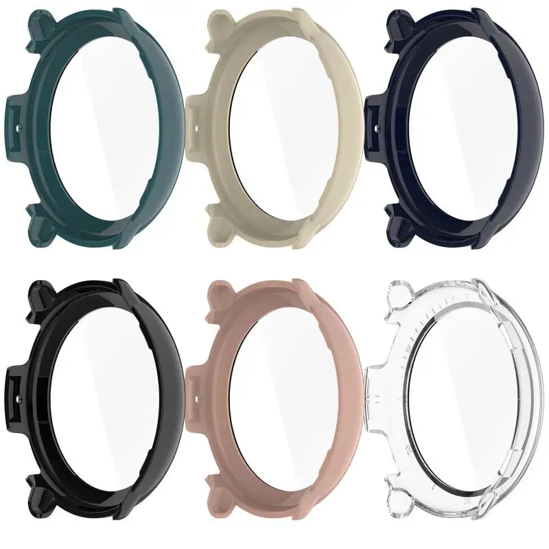 Correa de bucle magnético de silicona + funda de cristal para Amazfit Active 2, pulsera de repuesto para Amazfit Active 2, funda rígida protectora de pantalla - imagen 5