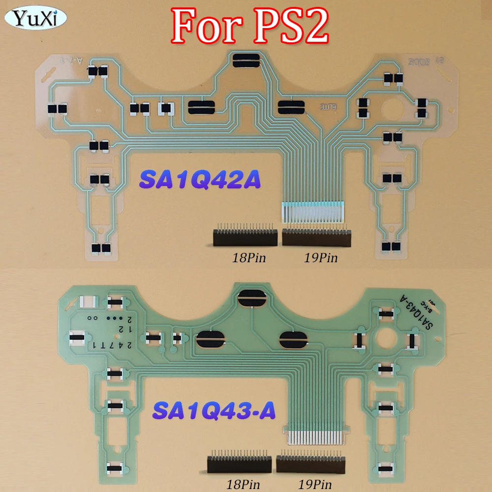 1 Juego para PS2 botón película conductora Joystick Cable flexible Kit para PlayStation2 SA1Q42A SA1Q43-A cinta de Control película de placa de circuito