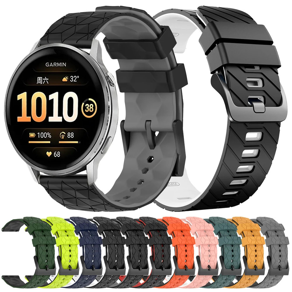 Correa de silicona de 22mm para Garmin Venu 4 45mm 2 3 Forerunner 570 47mm 255 Music 265 Vivoactive 4 bandas deportivas para AMAZFIT BALANCE 2