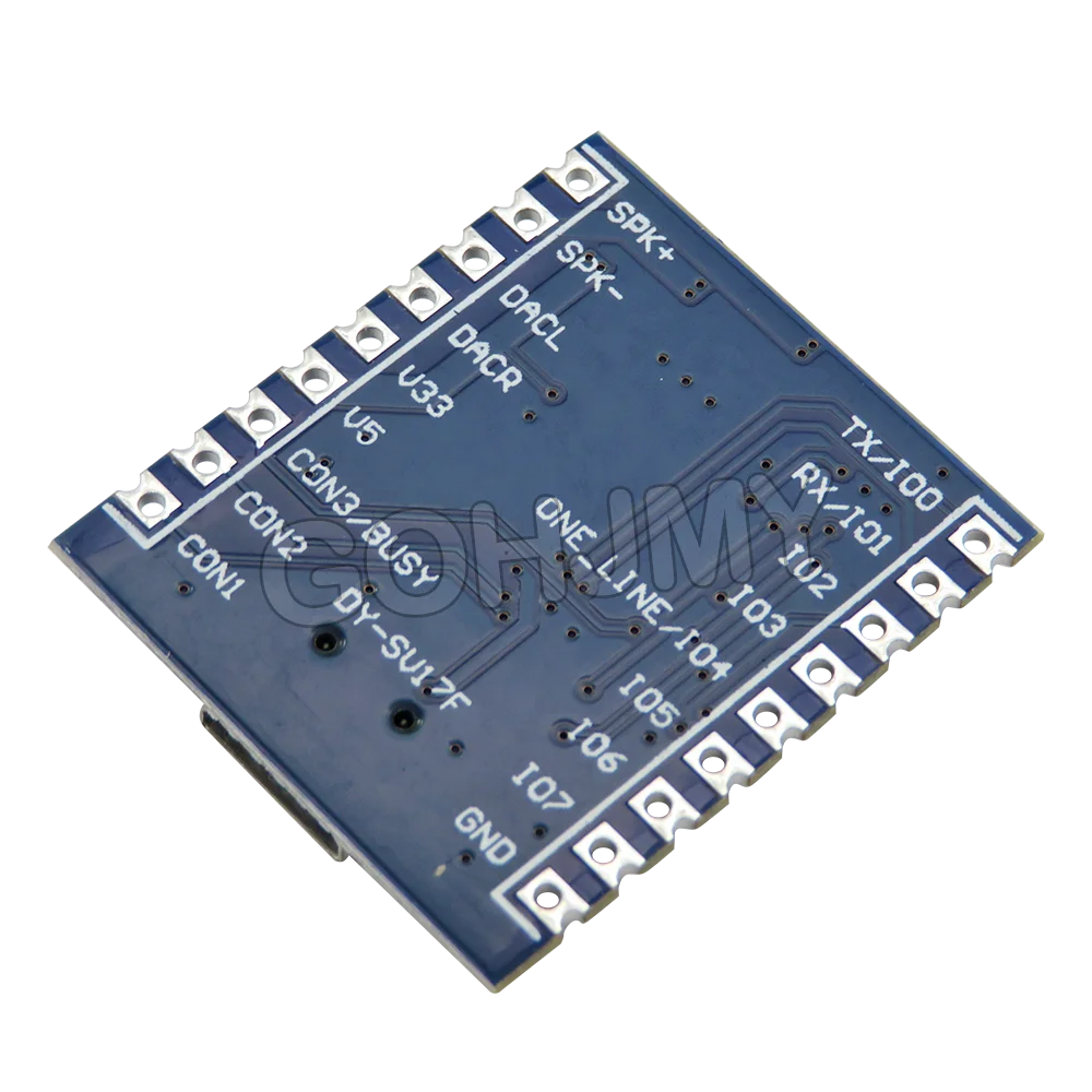 Mini módulo de reproductor de MP3, módulo de voz de DY-SV17F, reproducción de voz de 4MB, disparador IO, Control de puerto serie, descarga USB de pestañas - imagen 2