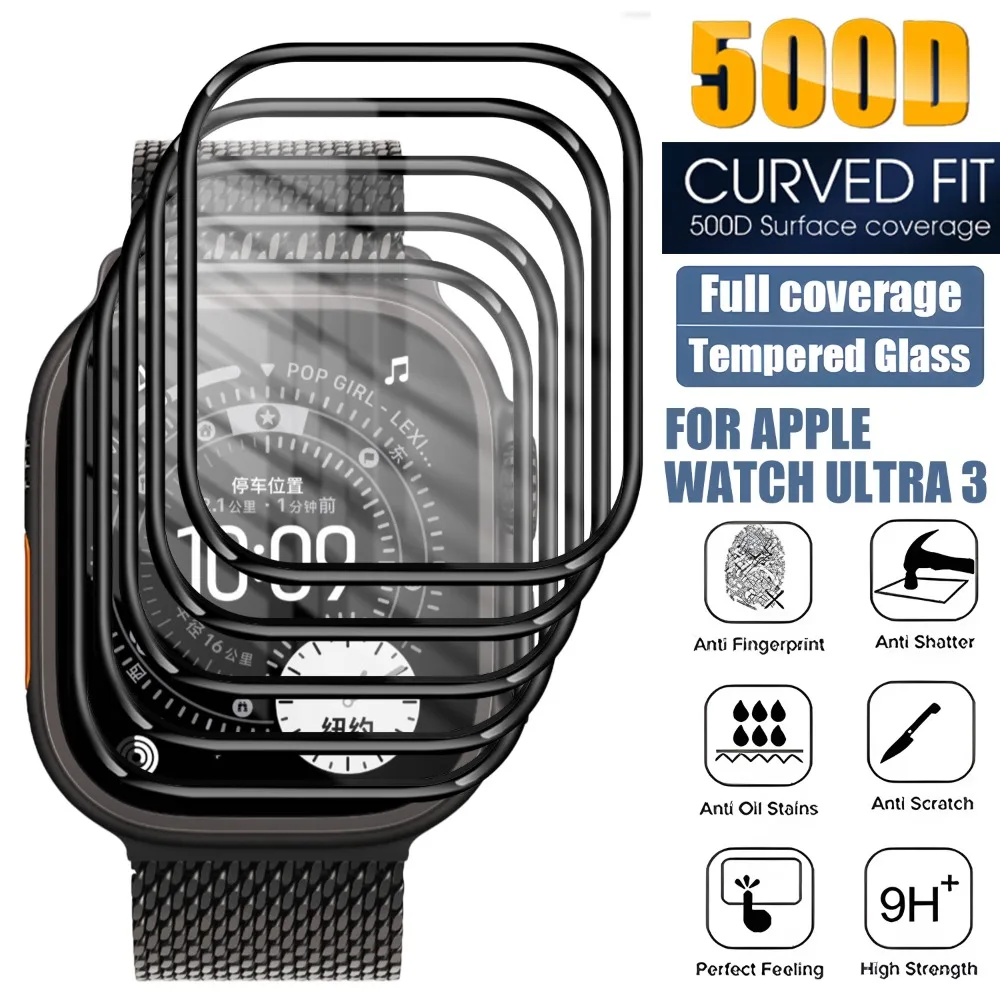 Protector de pantalla para Apple Watch Ultra 3 2 1 49mm 9D curvado PMMA HD película antiarañazos para IWatch Ultra3 Ultra2 49MM no vidrio - imagen 5
