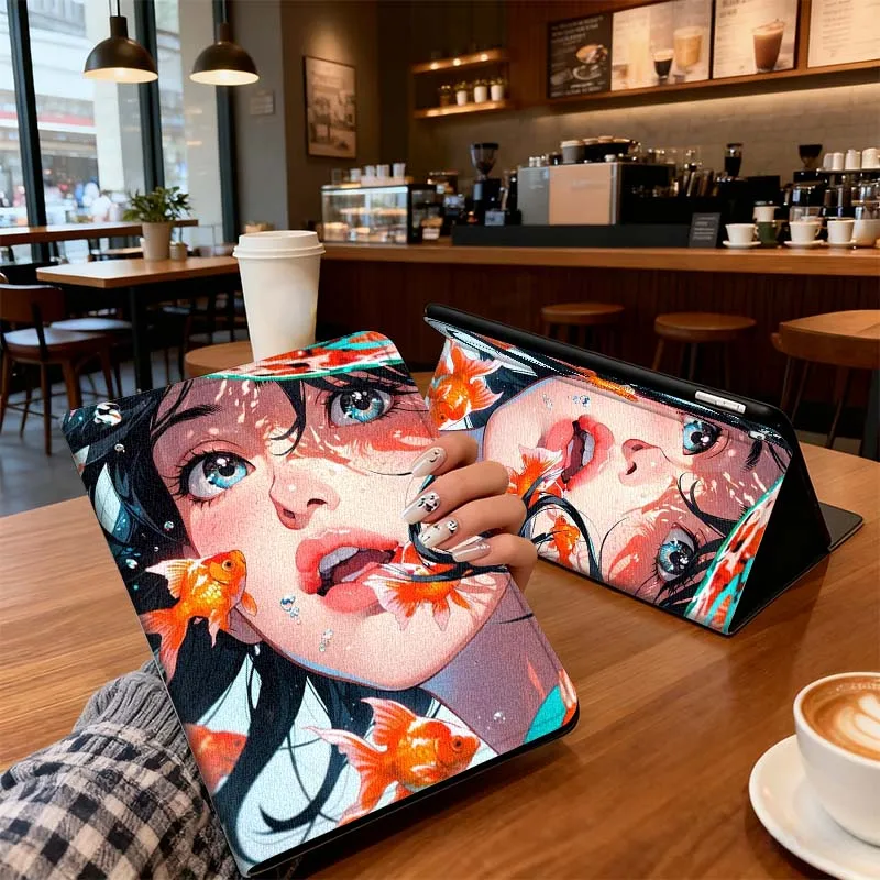 Balena chica arte Popular para Xiaoxin Lenovo Pad Tab K10 K11 M10 P12 P11 Pro GT Gen2 Plus Legion Y700 Y900 12,1 funda para tableta