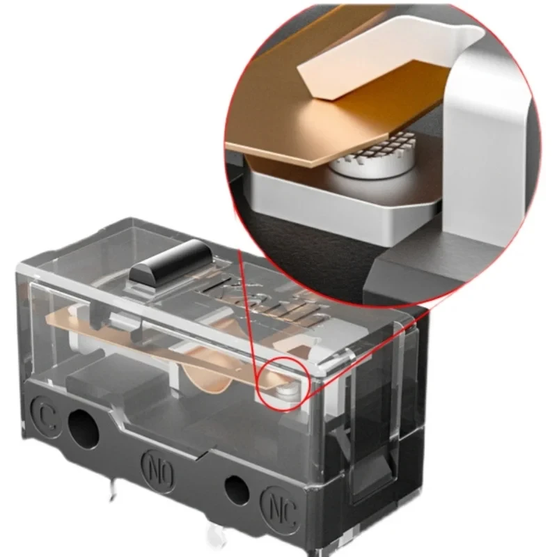 10 UDS-1 Uds nuevo microinterruptor Kailh GM 8,0 Contactor dorado 80 millones de clic de vida ratón de ordenador izquierda derecha Micro botón Swicth - imagen 4