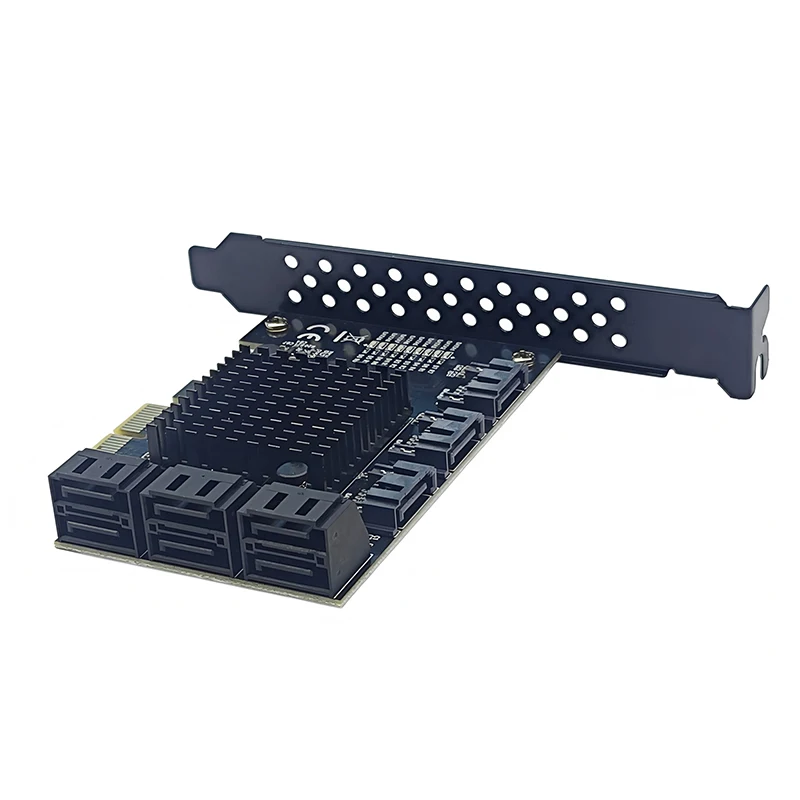 Tarjeta de expansión PCIE SATA PCI Express X1 a controlador SATA3.0 de 9 puertos, elevador multiplicador de 6Gbps, Chip RTL9101, tarjeta adicional para escritorio - imagen 3