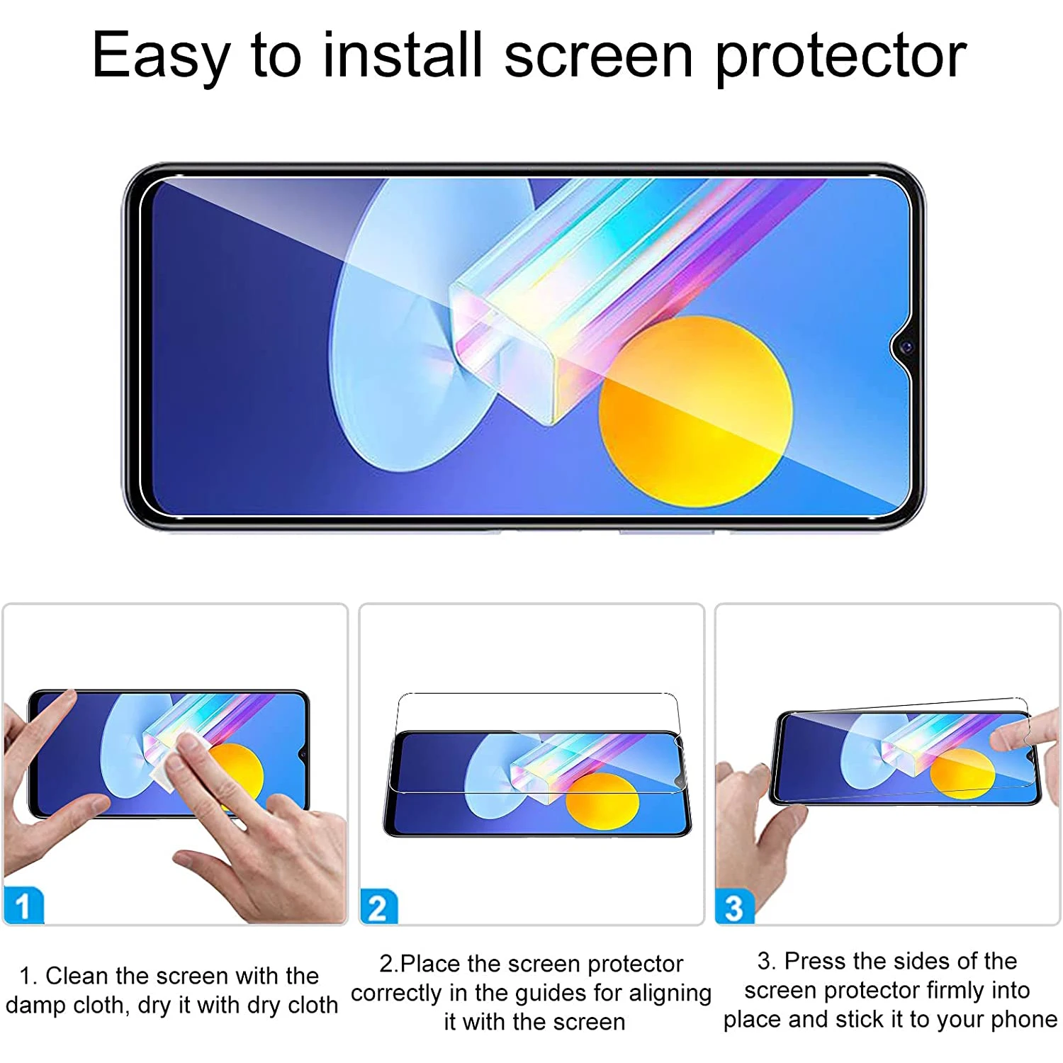 2/4 Uds vidrio templado para VIVO Y70 Y15 Y33s Y72 Y55S Y27S Y100 Y100i V20 V23 V25 V21 V27e 5G Protector de pantalla de vidrio Protector - imagen 5