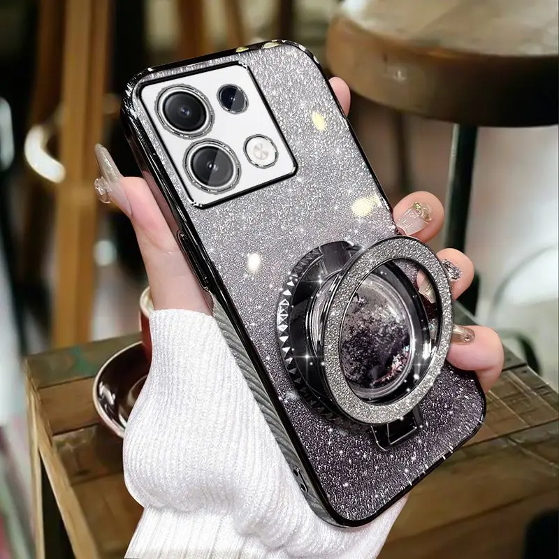 Para Infinix Note 40 Pro funda suave Bling Glitter Quicksand funda protectora trasera magnética para Infinix Note 40 30Pro 30Vip Shell - imagen 4