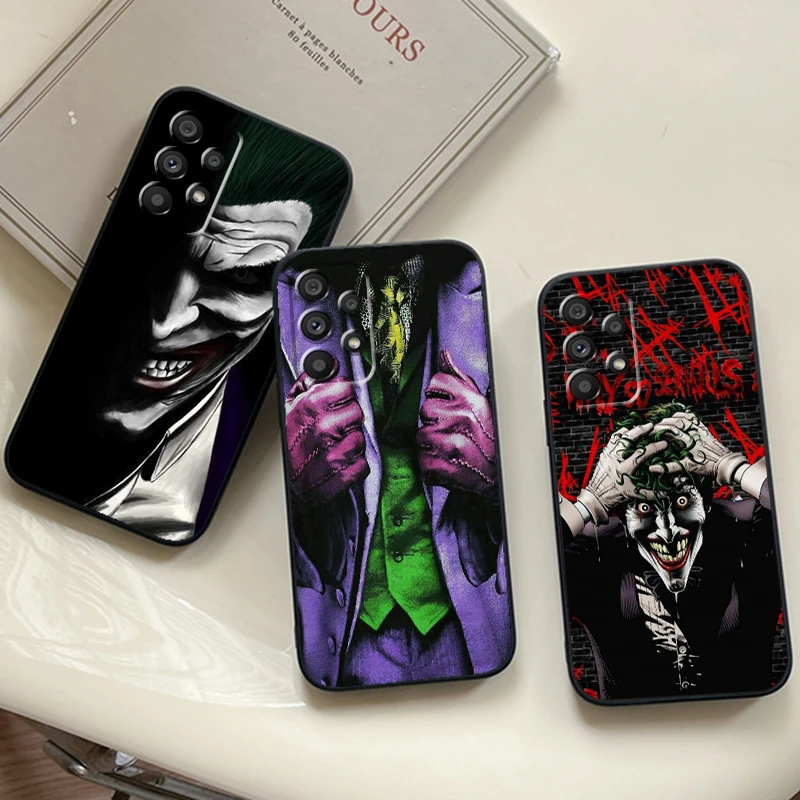 Villano el Joker personalidad para Samsung A53, A52, A33, A32, A51, A71, A21S, A13, A73, A55, A22, A23, A35, A72, A54, A12, espalda negra 5G