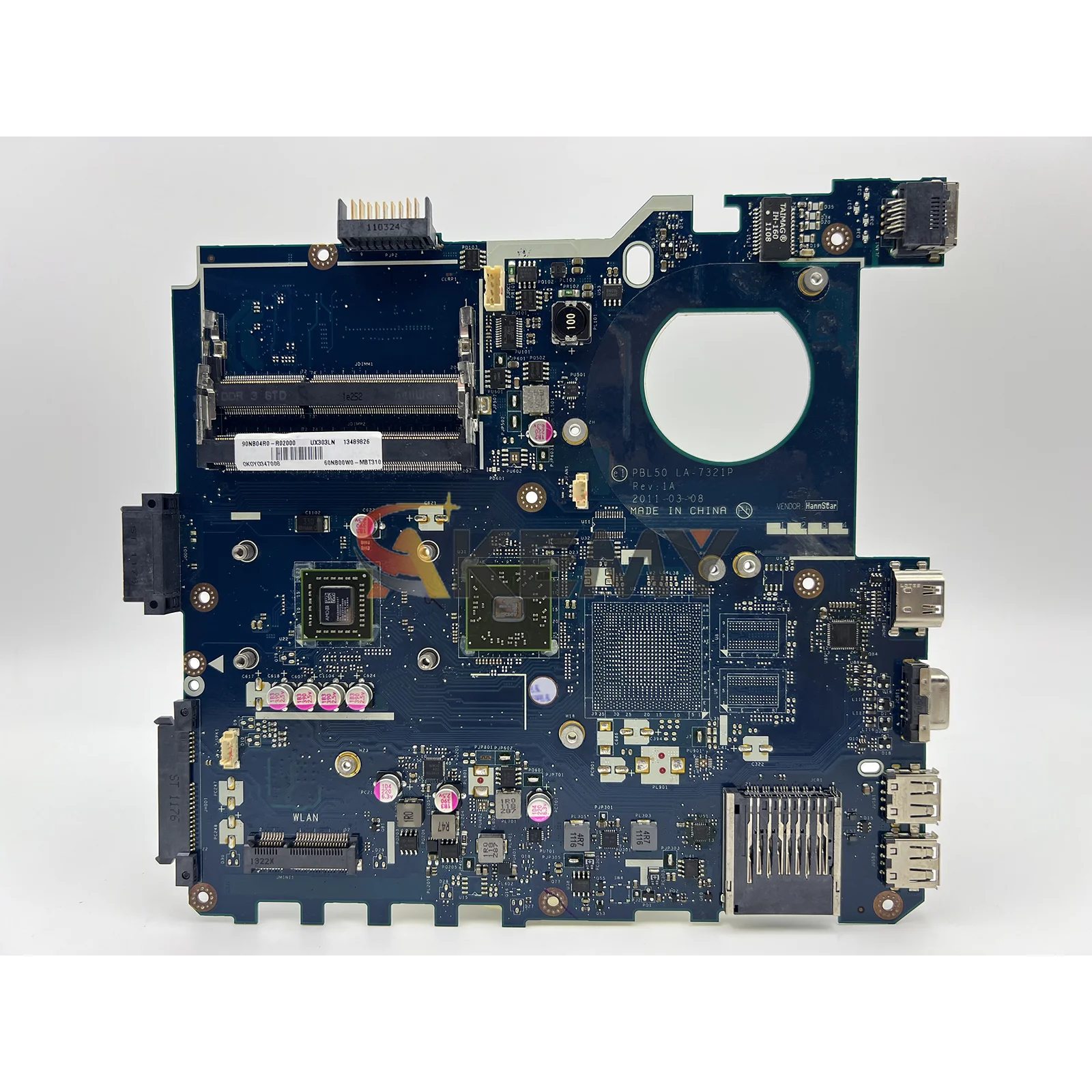 Placa base para ordenador portátil LA-7321P para ASUS X43B K43U X43U K43U K43B placa base para portátil con CPU 100% pruebas OK envío rápido stk - imagen 3