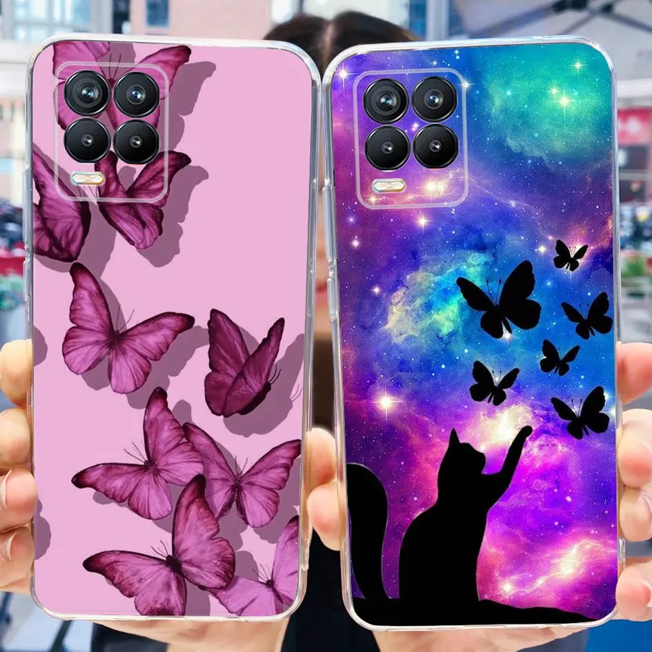 Para Realme 8 Pro Funda moda flor amor corazón suave silicona transparente Funda para Realme 8 5G RMX3241 Funda en Realme8 RMX3085 Coque - imagen 5