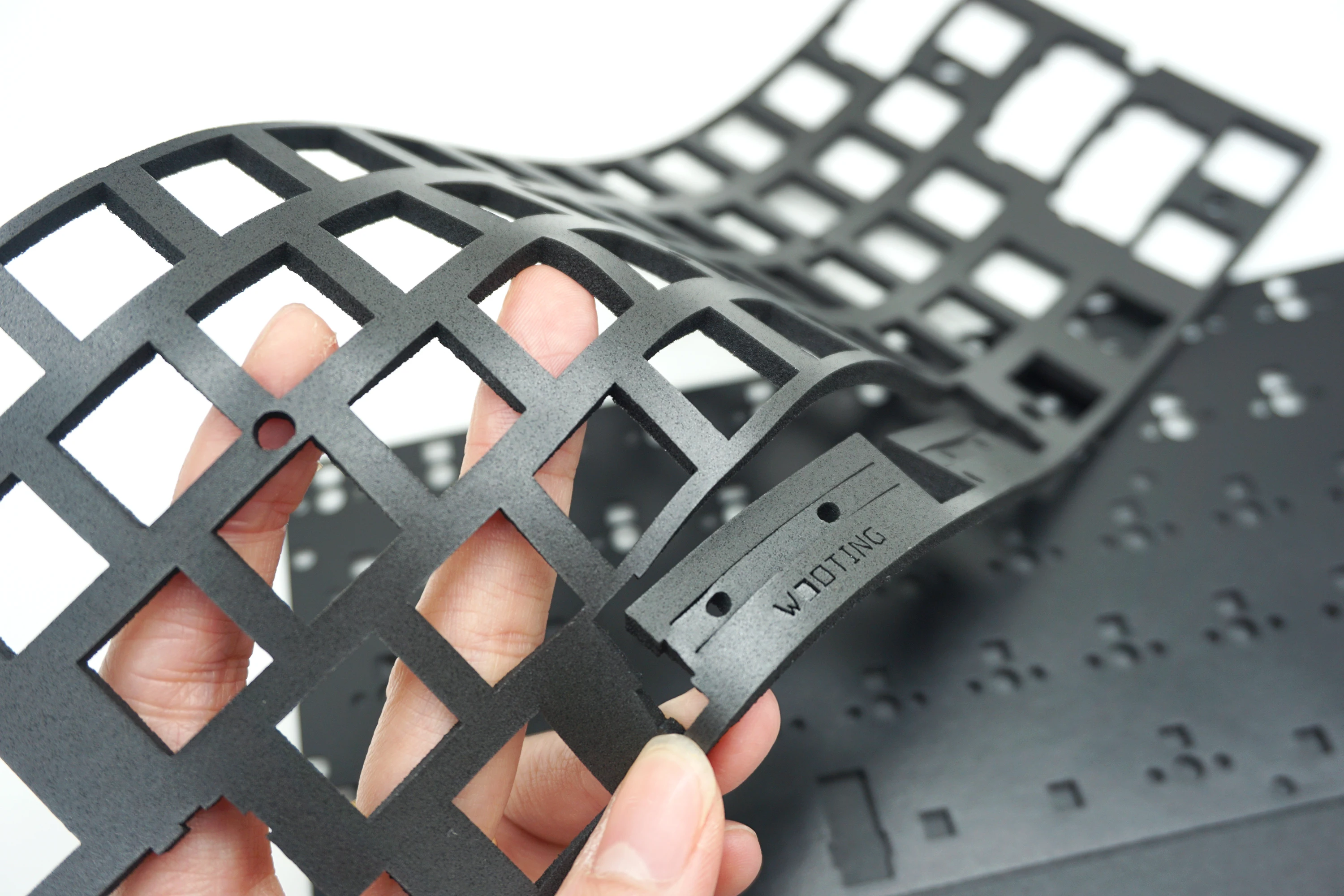 Keebox Wooting60 versión ABS teclado paquete de sonido placa de escritura de espuma hoja de interruptor de espuma inferior de espuma para Wooting60HE - imagen 5