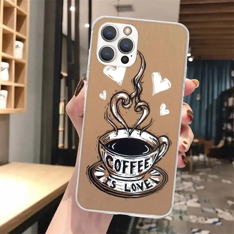 Funda de teléfono de silicona con taza de vino y café para iPhone 17 16E 15 Pro Max 14 Plus 11 13 Mini 12 7 8 SE Air 17Pro, carcasa 17 16 16E - imagen 5