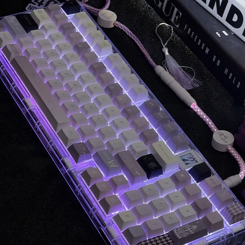 Juego de teclas con tema de cuento de hadas, perfil de cereza PBT, teclas originales personalizadas hechas a mano para teclado mecánico, accesorios de regalo - imagen 2