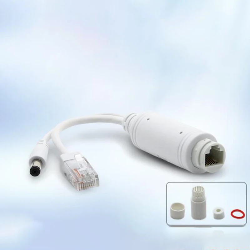 Divisor POE de 48V a 12V, Cable adaptador impermeable, módulo de fuente de alimentación, inyector divisor POE para cámara CCTV - imagen 2