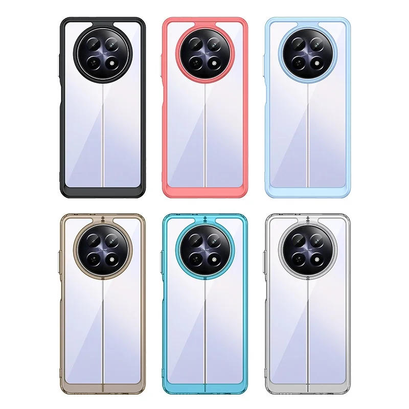 Funda para Realme 12 5G, carcasa a prueba de golpes, armadura trasera, transparente, OPPO Realme 12 5G - imagen 3