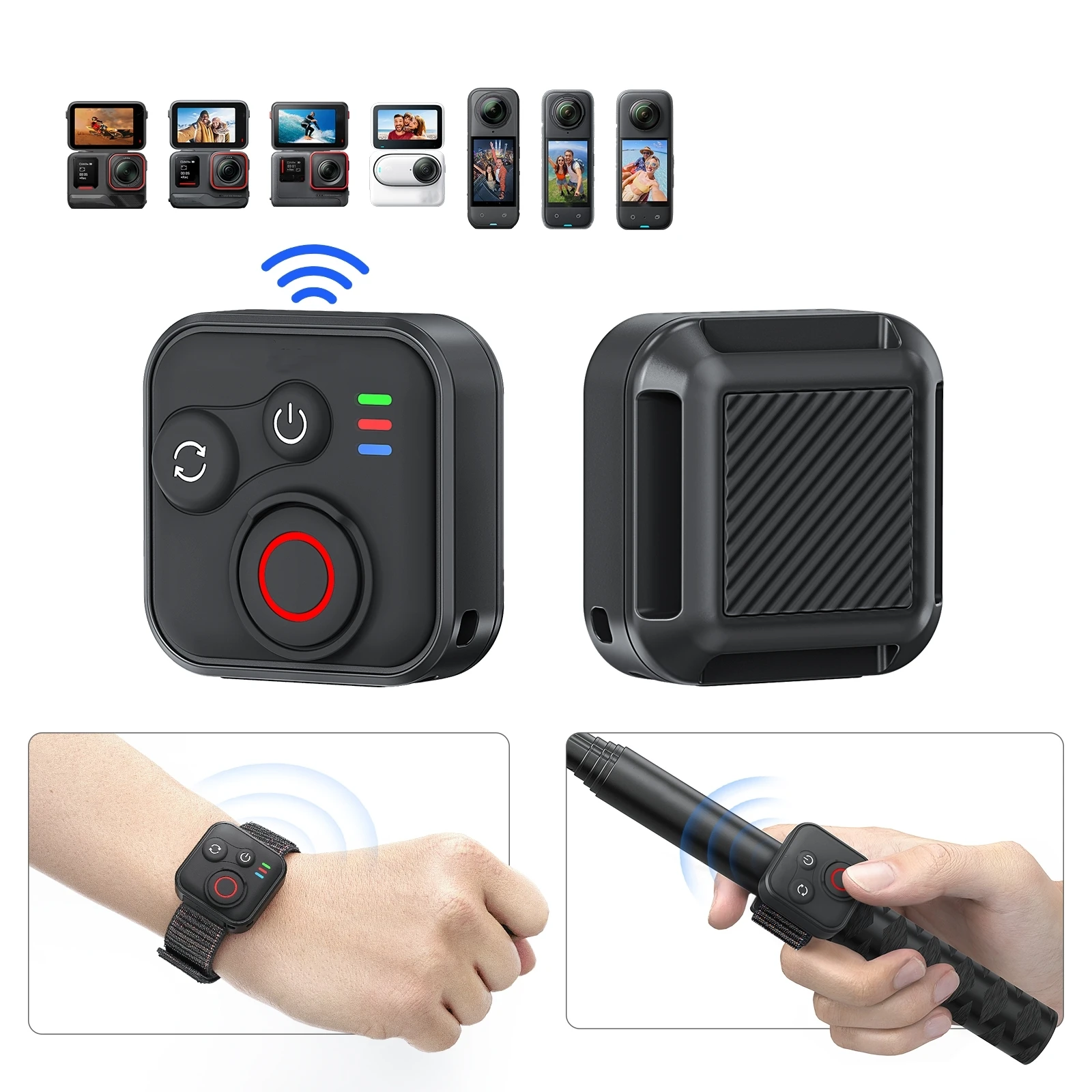 Mando a distancia para Selfie Insta360 X5/X4/X3/Go 3S/Ace Pro 2, cámara de acción, Control remoto compatible con Bluetooth - imagen 2