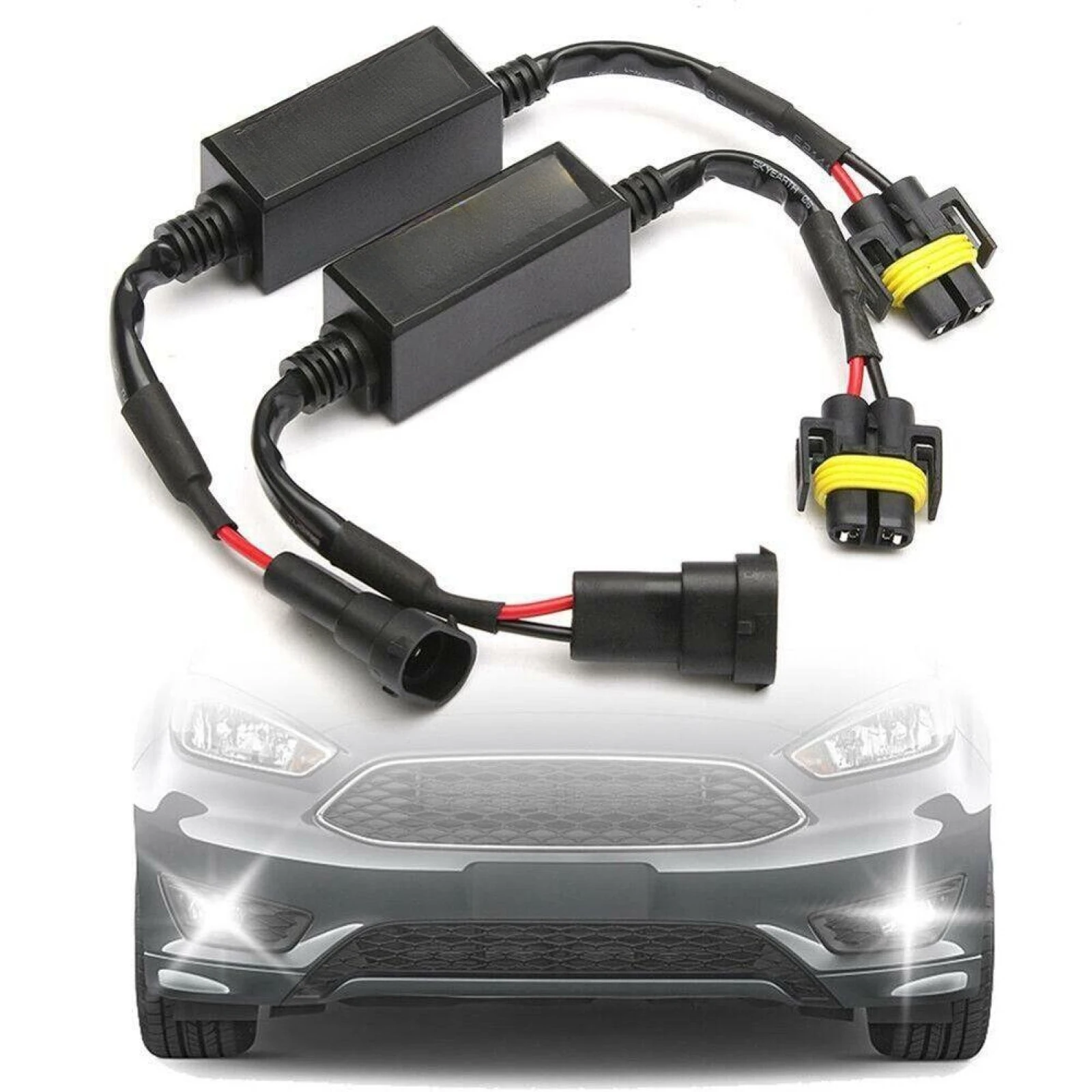 Adaptador decodificador de cableado LED Canbus, 2 uds., faros de coche, resistencia antisintillón sin errores, adaptador H8 H9 H11, cancelador de advertencia