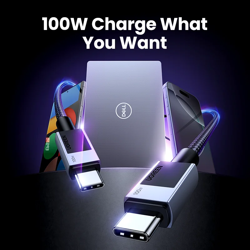 UGREEN Cable USB-C PD100W - Carga rapida para MacBook e iPhone - imagen 2