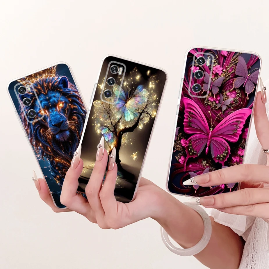 Para Vivo V20 SE funda V2022 V2023 lazo de lujo flores cubierta pintada suave funda de teléfono delgada para Vivo V20 V2024 V2025 VivoV20 SE Shell - imagen 5