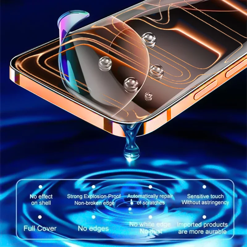 5 uds película de hidrogel para iPhone 17 11 16 Pro Max 17 Air 13 12 Mini 16E 14 15 Plus XS XR protectores de pantalla antiarañazos película suave - imagen 2