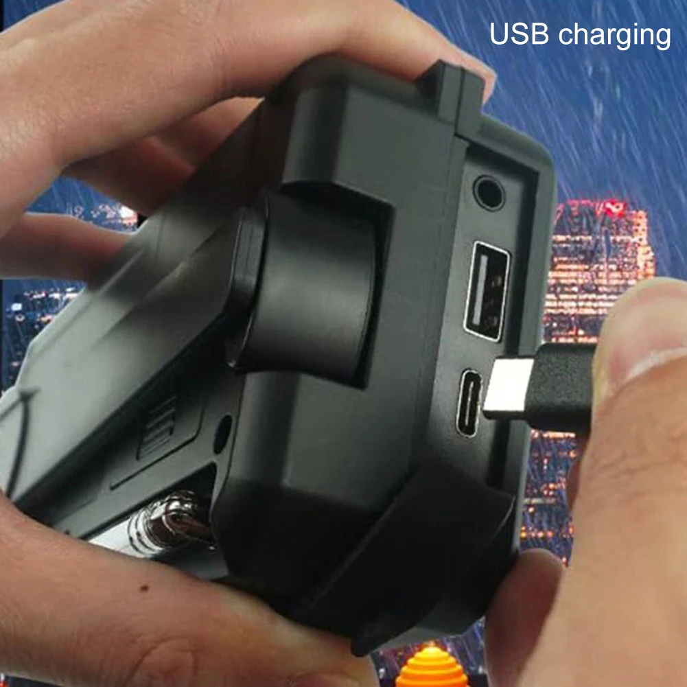 Radio portátil de energía Solar con manivela de 5000mAh, Radio meteorológica AM/FM/SW con alarma SOS, linterna, Powerbank, Radio de emergencia para exteriores - imagen 5