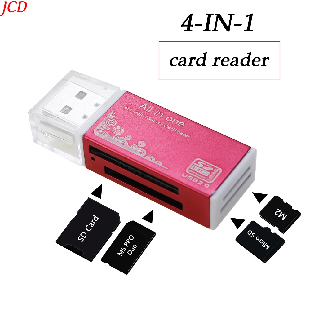 Lector de tarjetas Micro SD todo en uno, lector de tarjetas de memoria USB Flash para Memory Stick Pro Duo Micro SD/T-Flash/M2/MS, adaptador SD, 1 Uds.