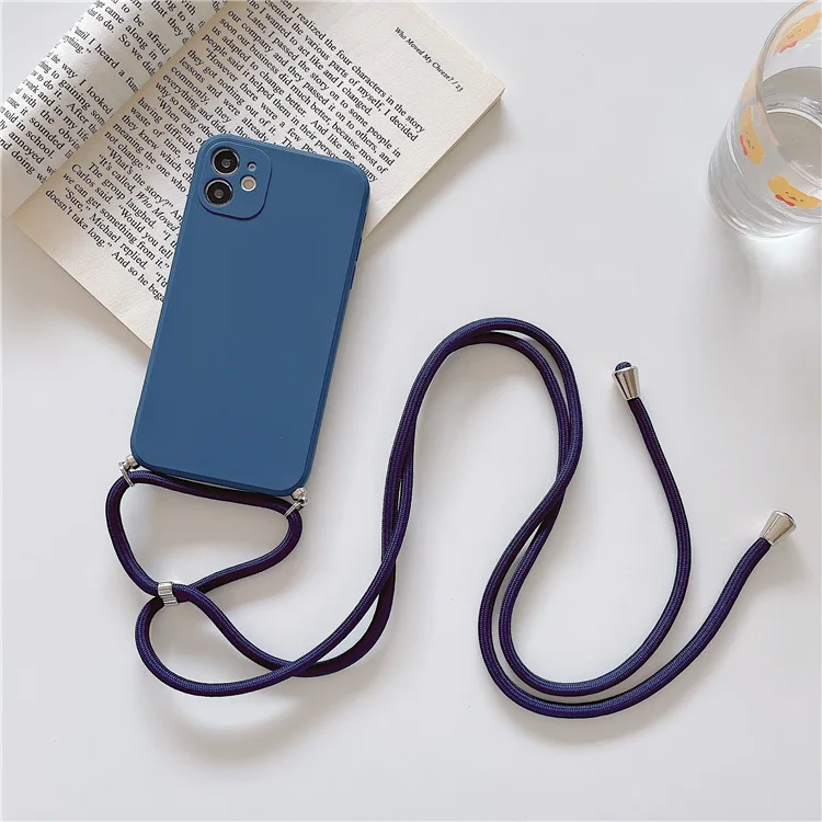 Funda de teléfono de silicona con correa de collar cruzado, cordón para Samsung Galaxy M53, M33, M62, M52, M42, M32, M22, M12, M02, 4G, 5G - imagen 5