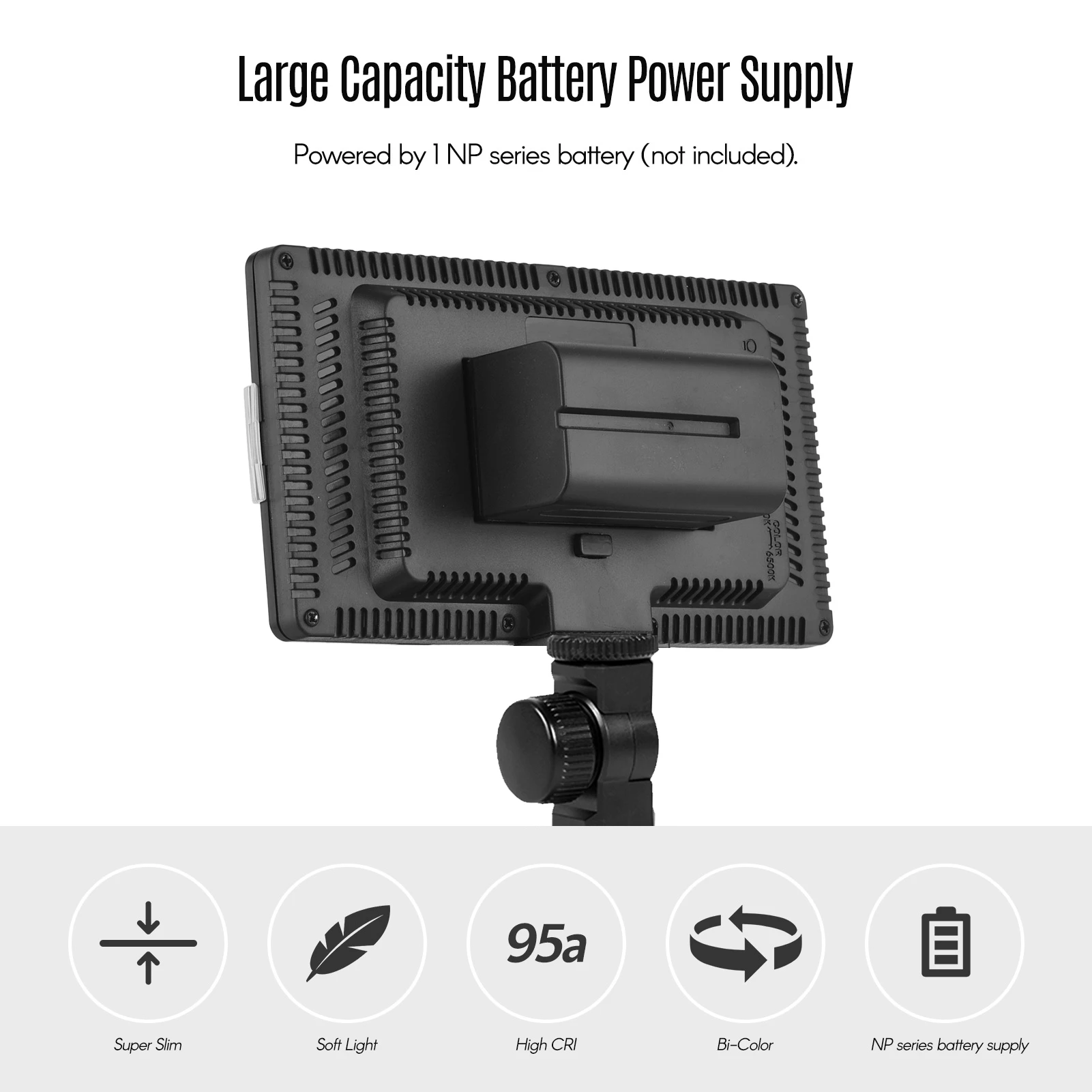 Luz LED-416 para vídeo, Panel de luz profesional para fotografía en cámara, 416 Uds., cuentas de luz brillantes con cabeza de bola con orificio para tornillo de 1/4" - imagen 5