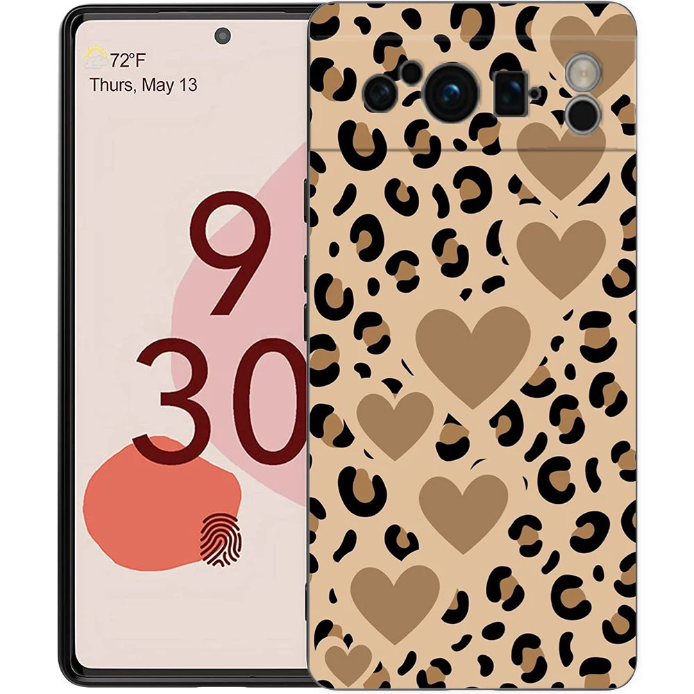 Para Google Pixel 10 Pro funda de teléfono Pixel 9 Pro XL TPU funda Pixel 8 Pro 9A 8A 7A 7 6A 6 Pro funda suave con estampado de leopardo - imagen 4