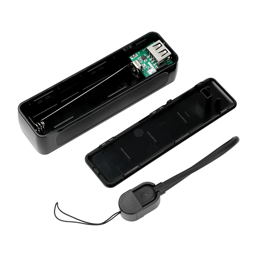 1 caja de almacenamiento de batería 21700, caja de paquete de cargador de banco de energía USB portátil DIY, caja de batería - imagen 2