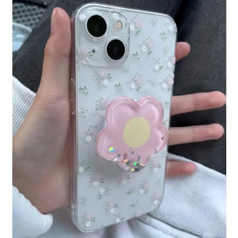 Funda con soporte de arena movediza de flores 3D INS para Huawei Honor 90 Lite X9A 5G X9B X8B X7B Y9 Prime 2019 Nova 5T 3i 7 9 SE P40 Lite - imagen 3