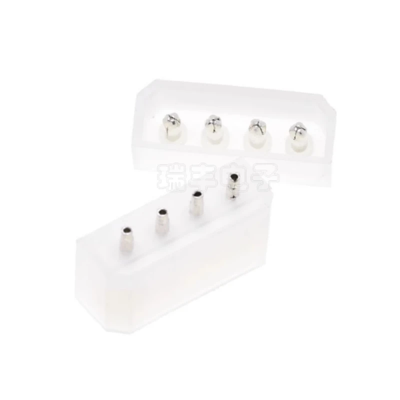 Aguja hueca recta para Pc, conector de alimentación Ide Atx, 10 piezas, 5,08mm Molex, blanco grande, 4p, 4d, hembra - imagen 3