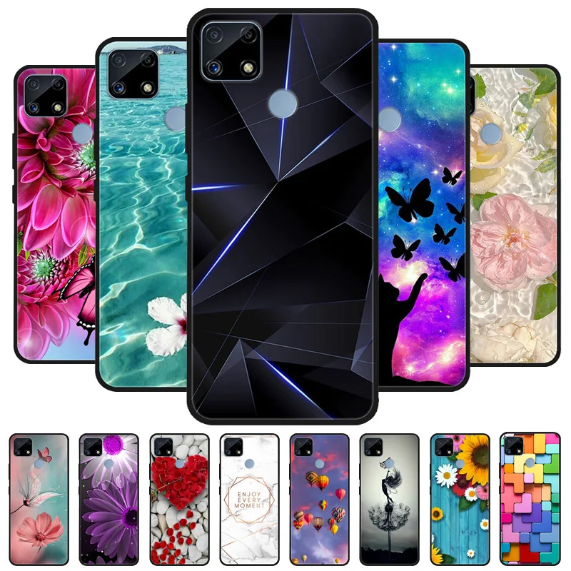 Funda de silicona TPU suave para teléfono móvil, carcasa a prueba de golpes para Realme, OPPO, Realme, C25, C25s, RMX3195, C, 25S