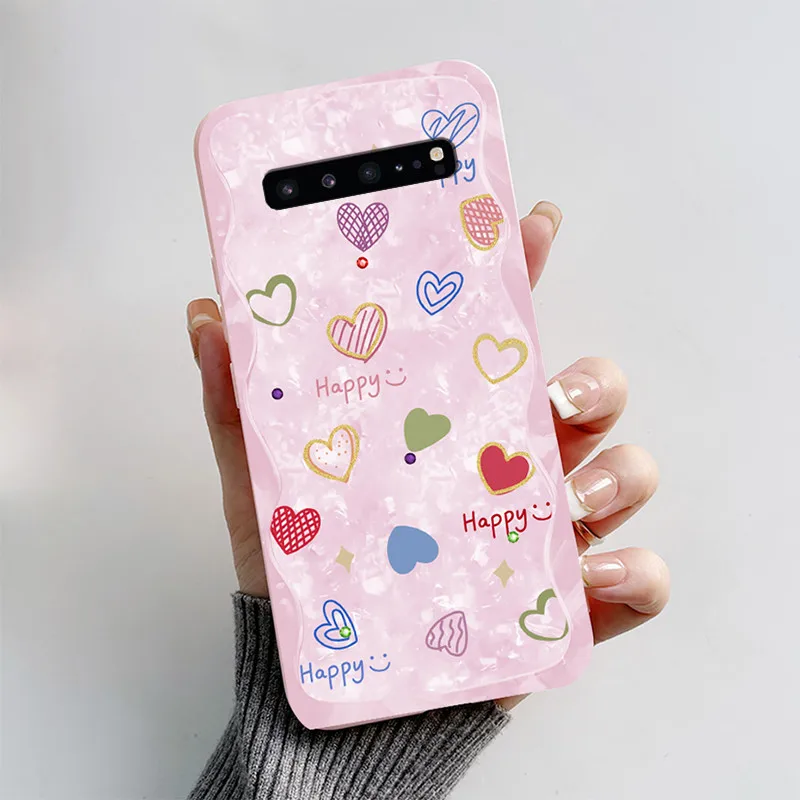 Para Samsung S10 5G funda bonita de dibujos animados de silicona suave mate delgada funda protectora de teléfono para Samsung Galaxy S10 5G G977N funda Coque - imagen 2