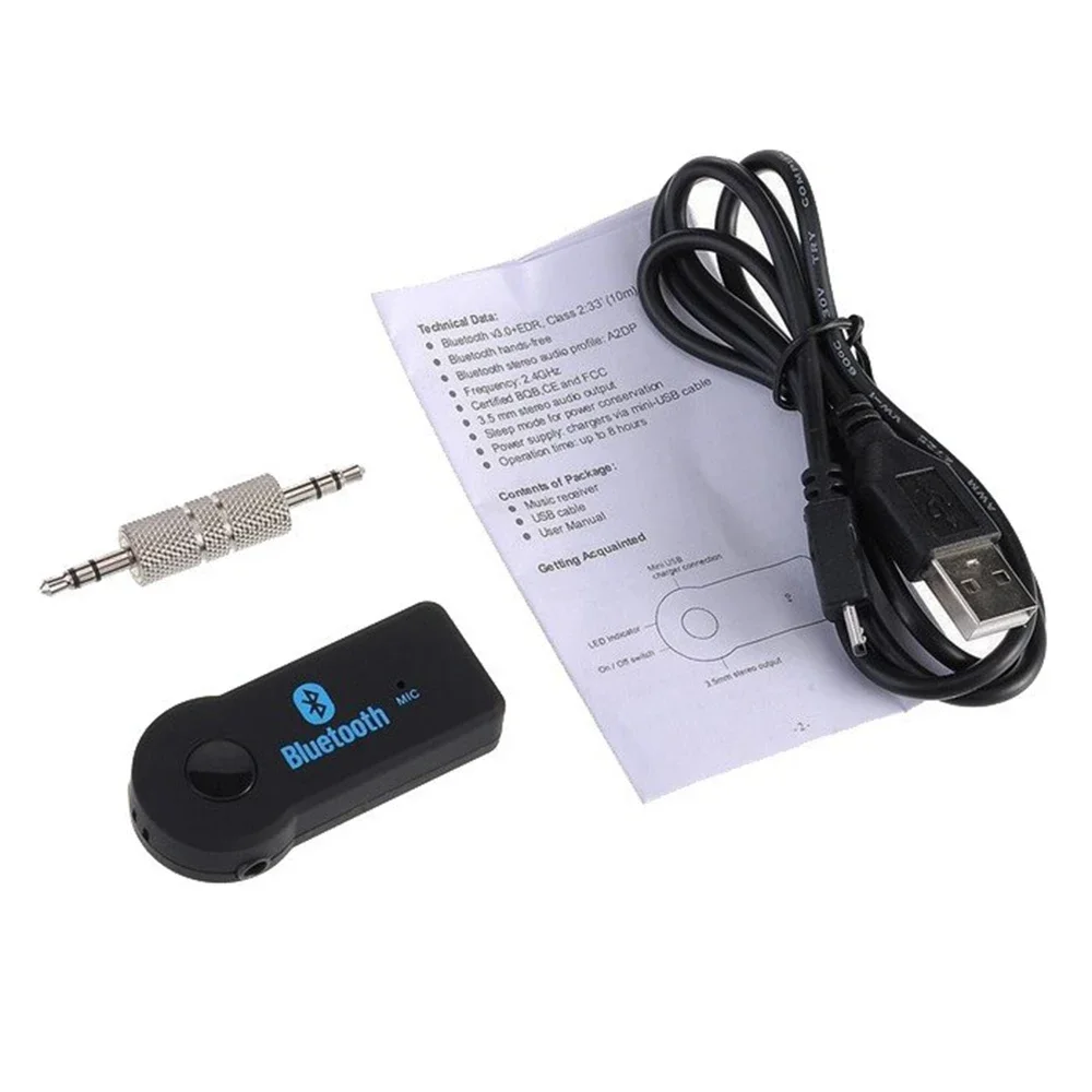 Receptor inalámbrico Compatible con Bluetooth, adaptador de Audio estéreo Aux A2dp con conector de 3,5mm, receptor inalámbrico para auriculares y música para coche - imagen 2