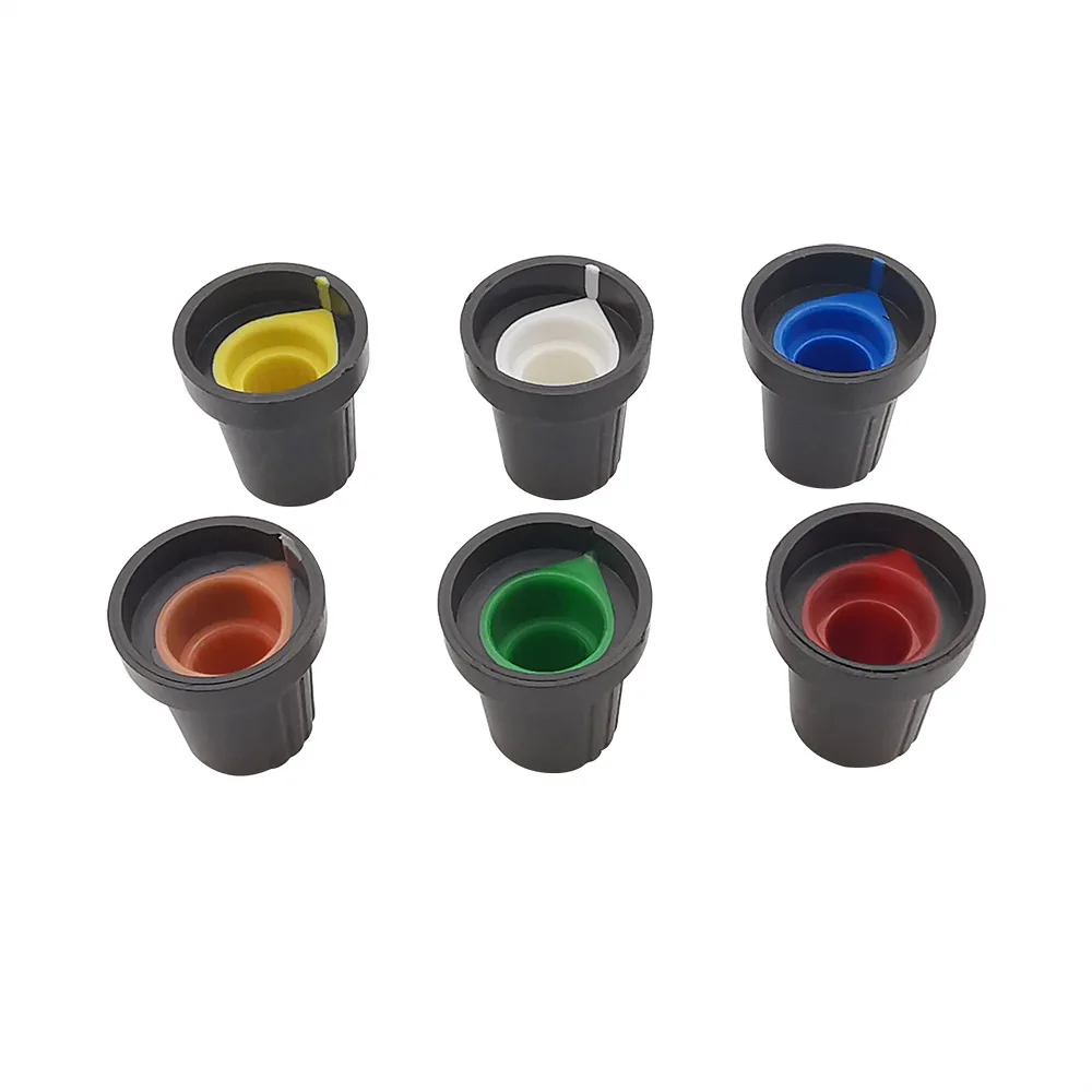 100 Uds perillas WH148 tapas de perilla de potenciómetro AG2 6mm 15x17mm agujero del eje blanco verde rojo azul amarillo naranja - imagen 5