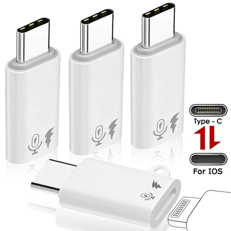 Convertidor de carga de transferencia de datos OTG, adaptador de teléfono para IPhone 15, Xiaomi, Samsung tipo C, conector macho a IOS hembra