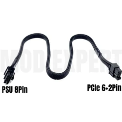 Cable PCIe 6+2 Pines para Fuente Corsair TX Modular – Mallado 18AWG