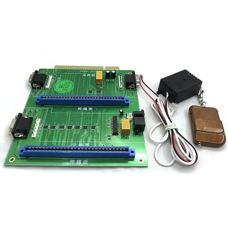 Conmutador JAMMA multijuego 2 en 1, tablero PCB, interruptor de palanca, Control remoto, máquina Arcade CGA VGA, controlador de Audio