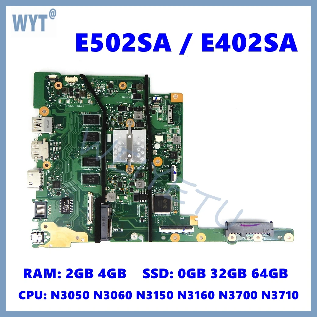 Placa base para ordenador portátil E402SA para For Asus E402SA E402S E502SA E502S X502SA F502SA L502SA L402SA con CPU N3050 N3160 N3710 - imagen 2