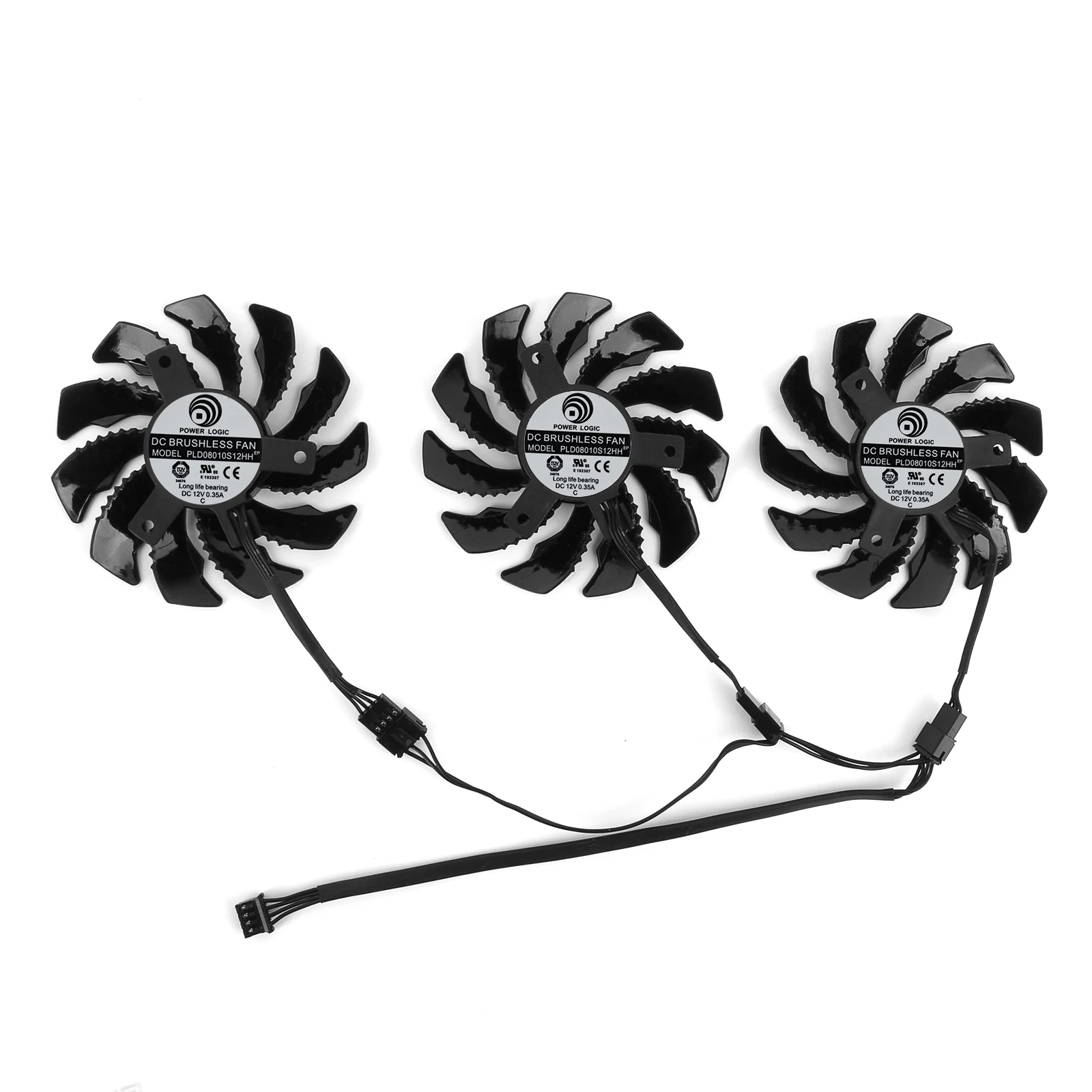 Ventilador de tarjeta de Video Original para Gigabyte Radeon RX 6700XT 6600XT 6600 RTX 3070Ti 3070 EAGLE 78MM PLD08010S12HH GPU Fan, nuevo - imagen 3