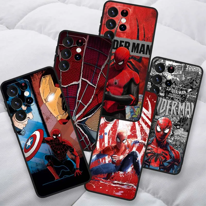 Boy Spiderman Cool para Samsung Note 20 10 9 M62 M52 M32 M31 M12 M02 M13 Plus Lite Ultra funda de teléfono negra