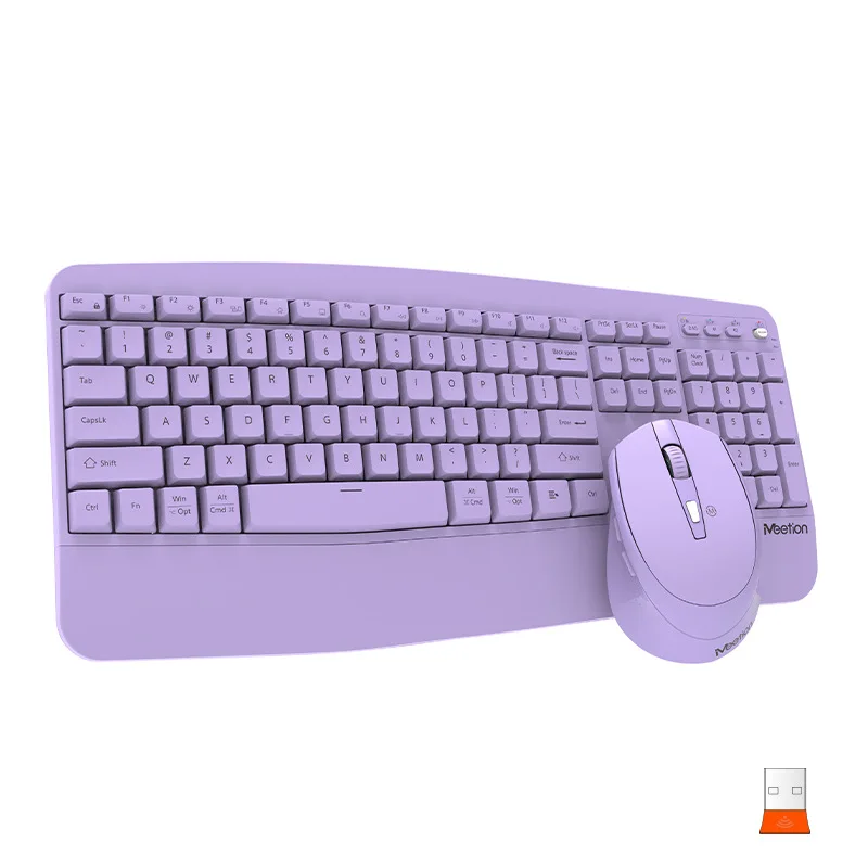 UNSHARKABLE y MEETION DirectorA juego de teclado inalámbrico y ratón ergonomía 2,4G Bluetooth doble modelo silencioso batería de juego de oficina - imagen 5