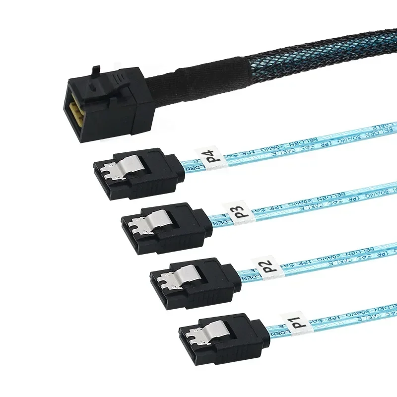 Nuevo Cable MINI SAS de 12 Gb/S SFF-8643 a 4SATA, tarjeta de matriz de uno a cuatro con un longitud de Cable de datos de 1 M - imagen 3