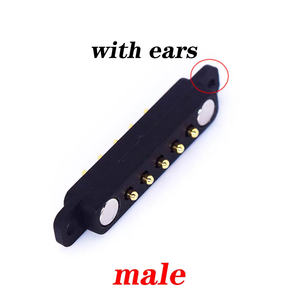 20 piezas conector Pogo Pin magnético de 5 pines Pogopin macho hembra con resorte toma de corriente CC 5P - imagen 5