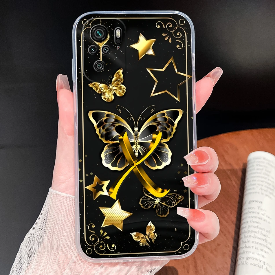 Para Redmi Note 10S 10T 10Lite funda de teléfono letras únicas de corazón suave TPU cubierta de silicona transparente para Redmi Note10S carcasa ligera - imagen 5