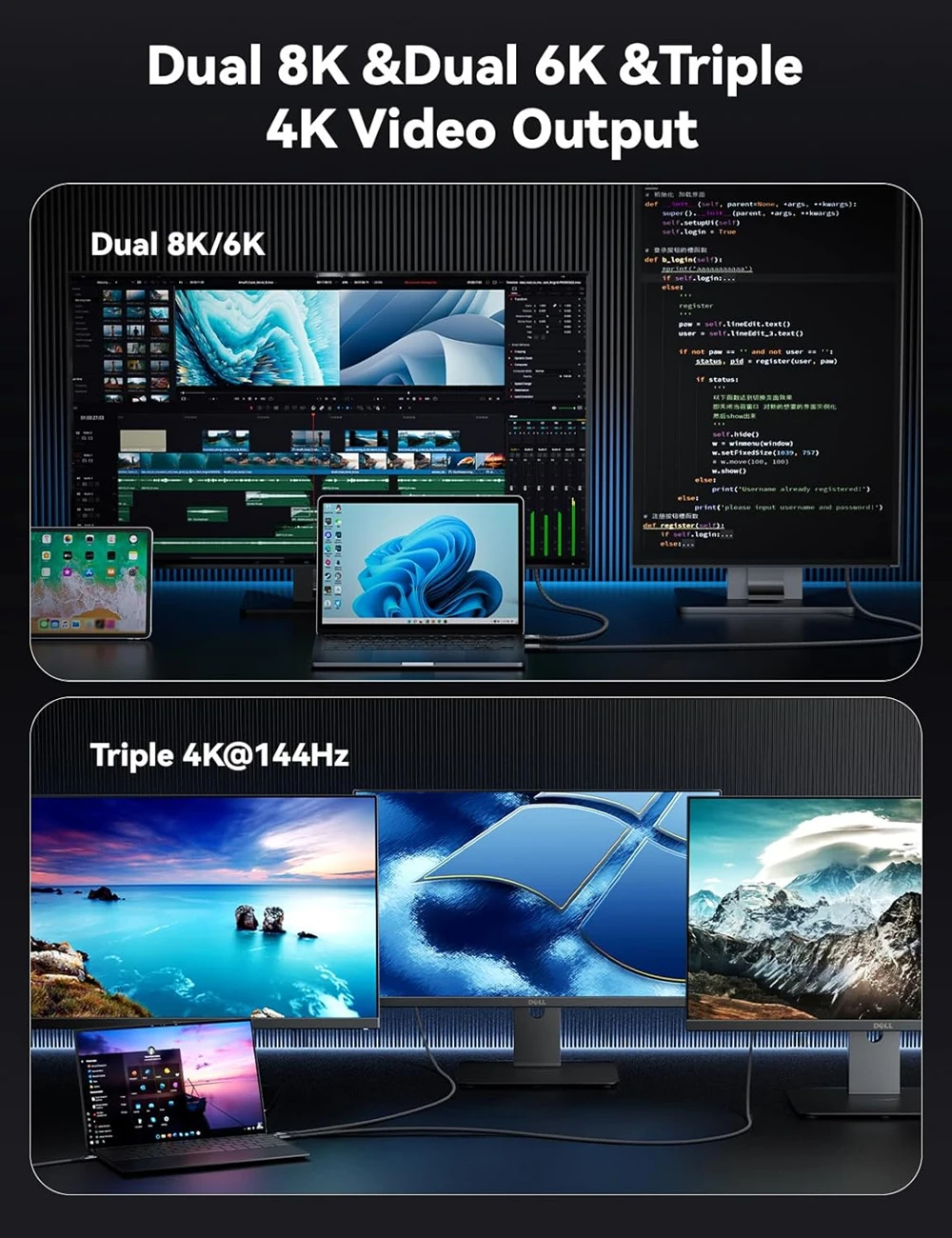 Thunderbolt 5 Cable USB5.0 80Gbps 16K 8K Cable de vídeo PD3.1 240W Cargador rápido para iPhone 17 Thunderbolt4 USB5 Egpu Dock - imagen 5