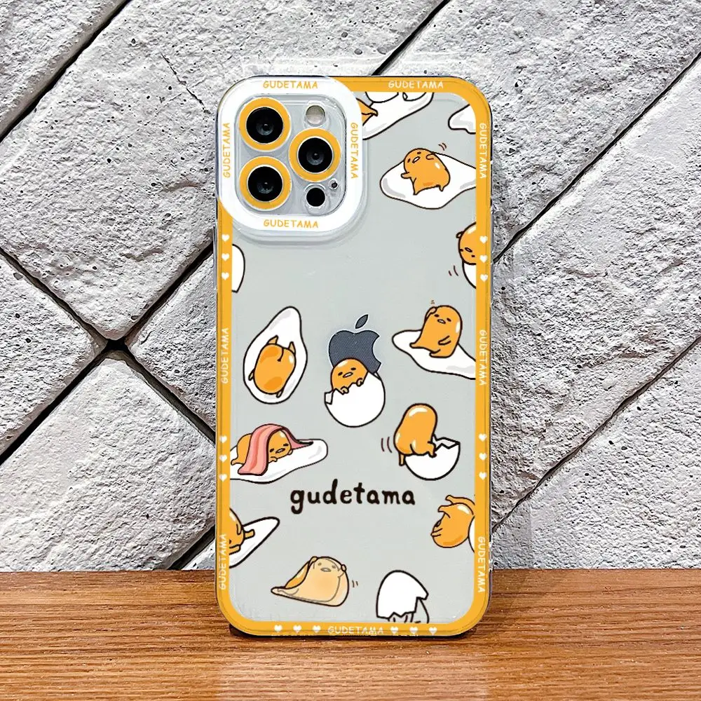 Funda de teléfono Gudetama Lazy Egg, cubierta transparente con estampado de bordes, para Xiaomi Redmi 13C, 12C, 10C, 9C, A3, Note 13, 12, 11, 10, 9 Pro Plus, 4G, 5G - imagen 3