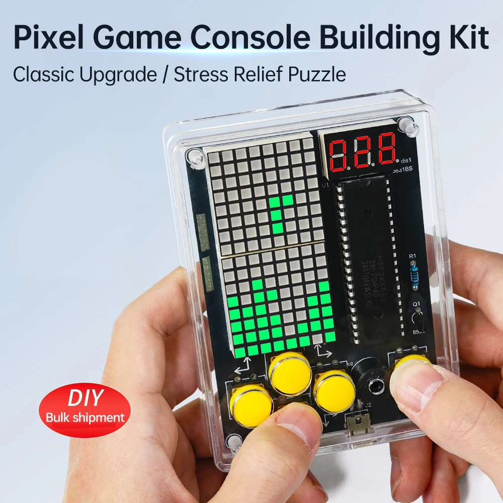 Kit de bricolaje para jugadores de píxeles, microcontrolador de bolsillo 51, circuito electrónico, experimento de enseñanza, módulo de práctica de soldadura - imagen 5