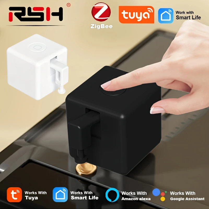 Nuevo Zigbee Smart Fingerbot Plus interruptor pulsador brazos táctiles Fingerbot Tuya Control de vida inteligente funciona con Alexa Google Alice